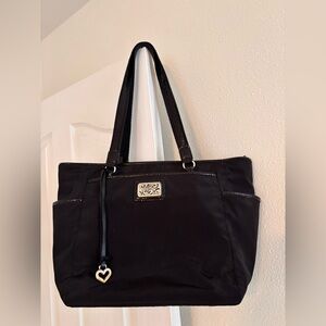 Brighton Black Tote with Heart Charm